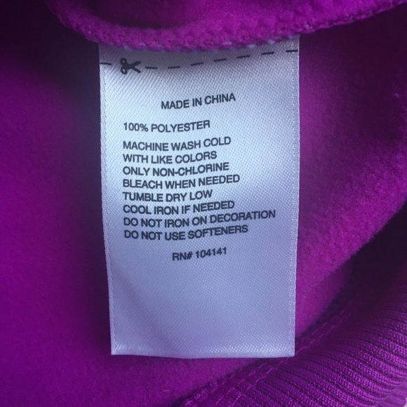 Reebok Zippered Purple Jacket w/Hoodie size MED - Picture 10 of 10